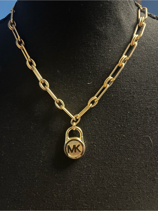 Michael Kors Jewelry - Michael Kors Rose Gold tone Padlock Pendant Chain Necklace